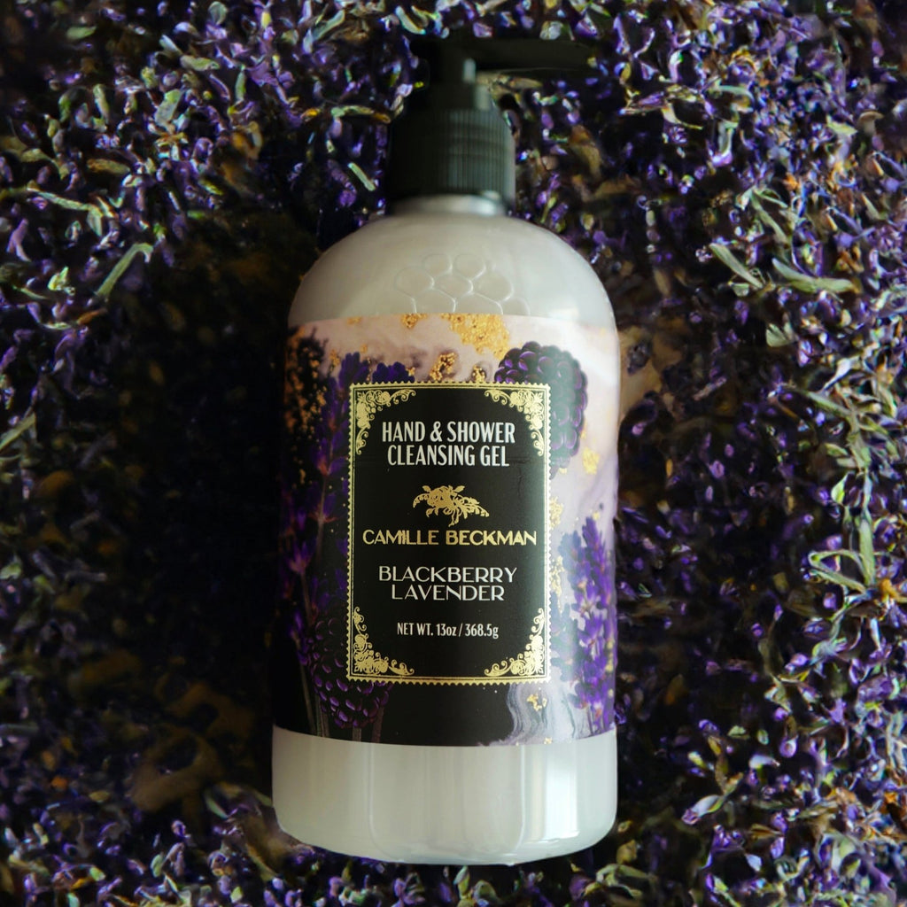 Hand & Shower Cleansing Gel 13oz Blackberry Lavender - Camille Beckman