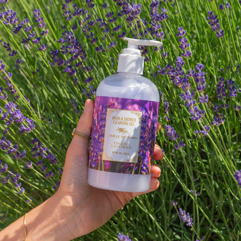 Hand & Shower Cleansing Gel 13oz English Lavender - Camille Beckman