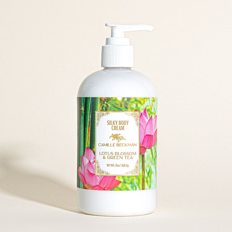 Silky Body Cream 13oz Lotus Blossom & Green Tea - Camille Beckman