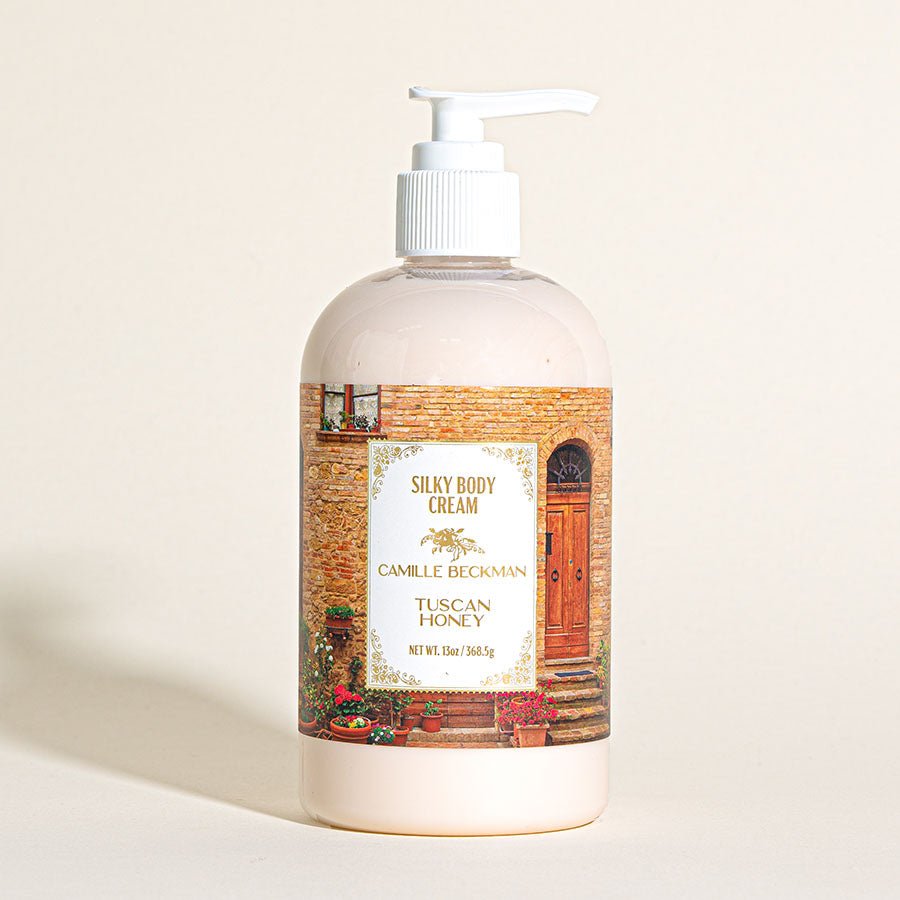 Silky Body Cream 13oz Tuscan Honey - Camille Beckman