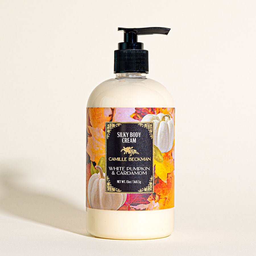 Silky Body Cream 13oz White Pumpkin & Cardamom - Camille Beckman