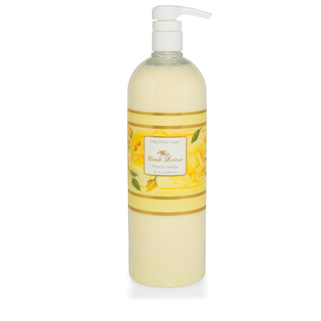 Silky Body Cream French Vanilla 32 oz - Camille Beckman