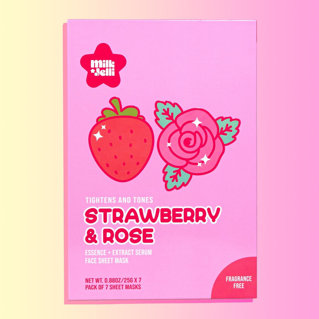 Strawberry + Rose Face Mask Box of 7 - Camille Beckman